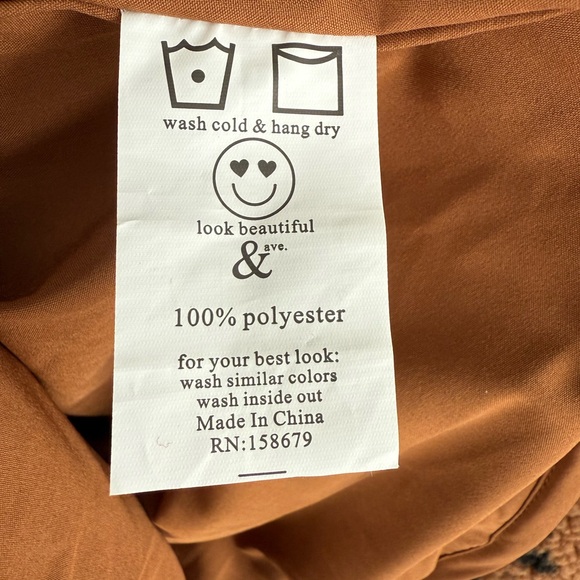 AMPERSAND AVE Rust Leopard Print Sherpa Jacket - Picture 5 of 5